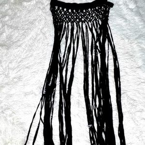Beach sarong/fringe string coverup